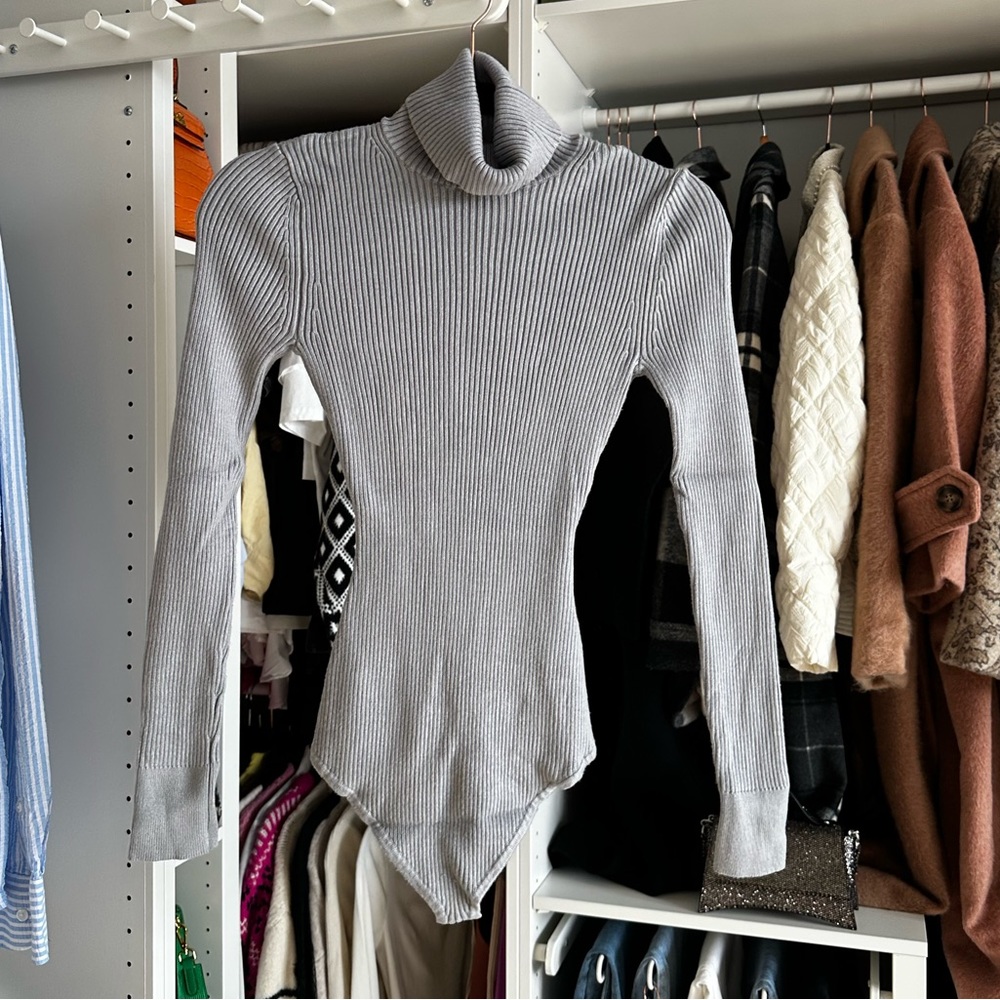 Soft gray bodysuit